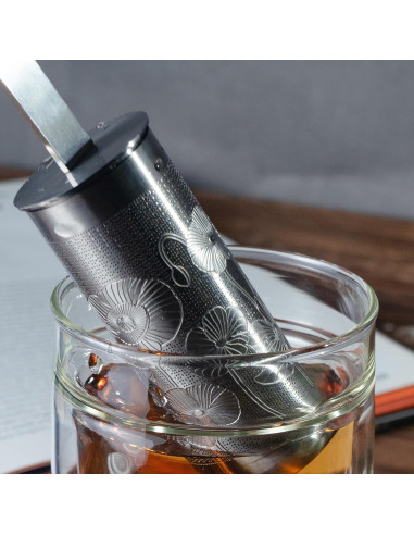 Infusor de Té de Acero Inoxidable 01liv. Teastick Plata