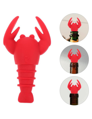 2 Piezas Tapones de Vino Silicona Langosta SHOWERORO