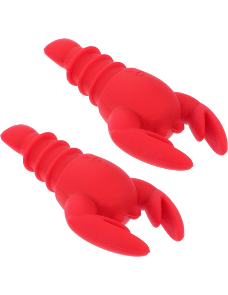 2 Piezas Tapones de Vino Silicona Langosta SHOWERORO