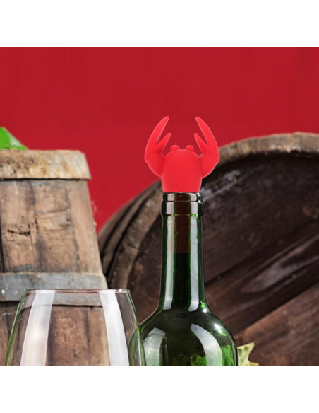 2 Piezas Tapones de Vino Silicona Langosta SHOWERORO