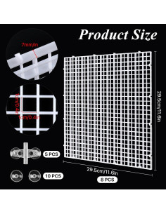 Divisor de Acuario Lainballow 8 Piezas 30 x 30 cm con Ventosas 2