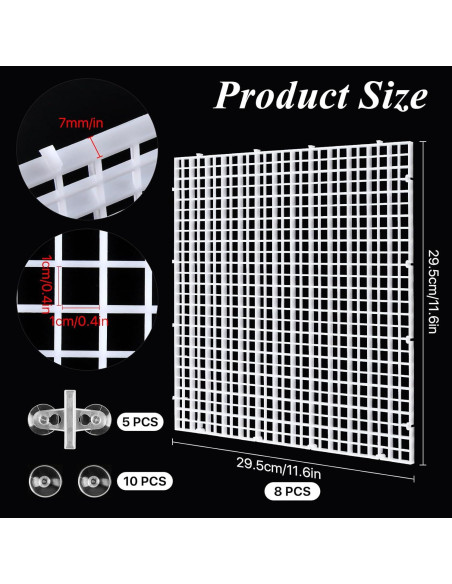Divisor de Acuario Lainballow 8 Piezas 30 x 30 cm con Ventosas