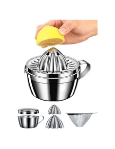 Exprimidor Manual de Cítricos Homestia Acero Inoxidable 400ml