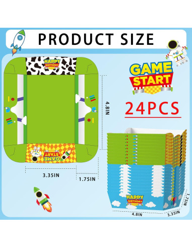 24 Bandejas de Papel Desechables Xustanina para Fiesta Temática