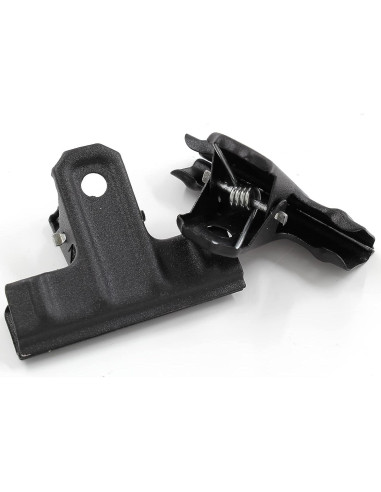 Clips de Metal Negro Bivethoi 10 Piezas 53mm para Oficina