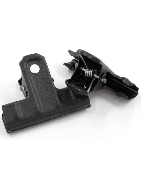 Clips de Metal Negro Bivethoi 10 Piezas 53mm para Oficina