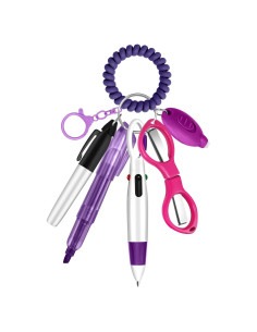 Conjunto de bolígrafos de enfermera Plifal con soporte - Púrpura