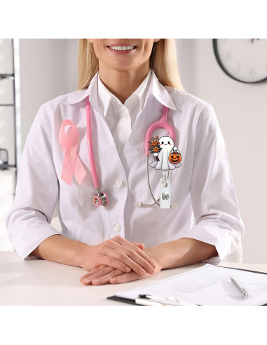 Porta Insignia Retráctil Halloween Posyofet Fantasma 19.94g