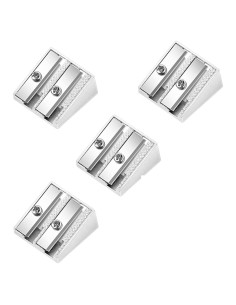 Sacapuntas Manual de Metal SMLBJUTE con 2 Agujeros - 4 Piezas
