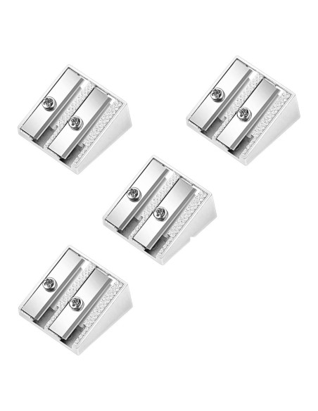 Sacapuntas Manual de Metal SMLBJUTE con 2 Agujeros - 4 Piezas