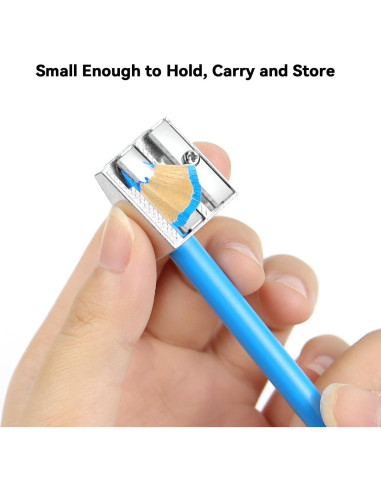 Sacapuntas Manual de Metal SMLBJUTE con 2 Agujeros - 4 Piezas