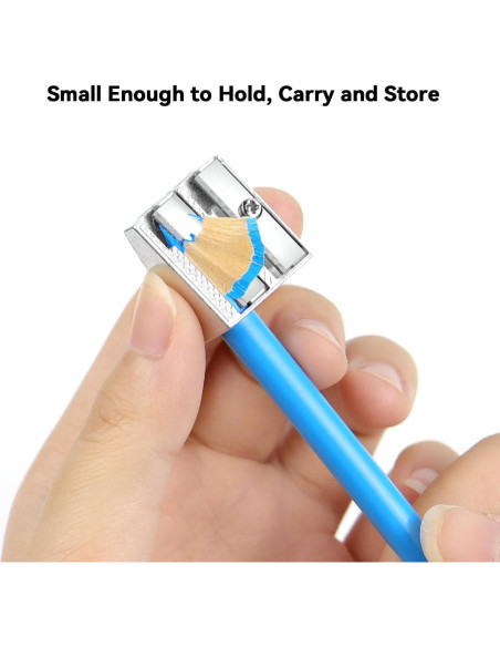 Sacapuntas Manual de Metal SMLBJUTE con 2 Agujeros - 4 Piezas