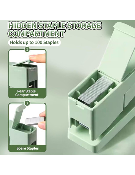 Grapadora de brazo oscilante ThermoBox 25 hojas Verde