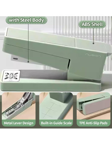 Grapadora de brazo oscilante ThermoBox 25 hojas Verde