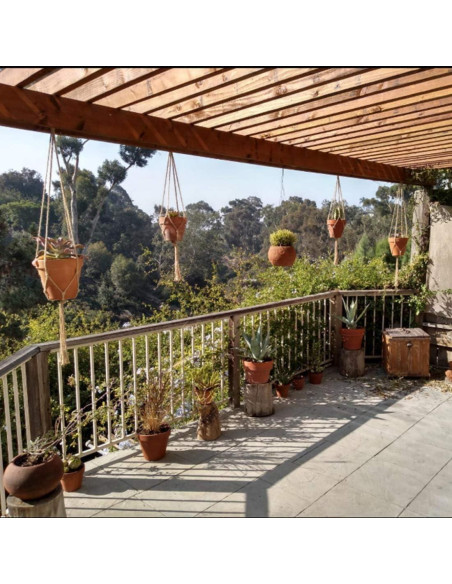 Keadic 6Pcs Colgadores de Plantas de Macramé - 3 Tamaños