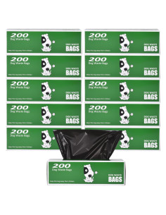 Bolsas de Poop Originales Recicladas 2000 Contenido Negras