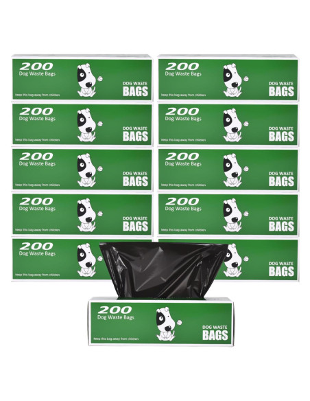 Bolsas de Poop Originales Recicladas 2000 Contenido Negras