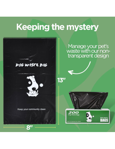 Bolsas de Poop Originales Recicladas 2000 Contenido Negras