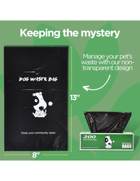 Bolsas de Poop Originales Recicladas 2000 Contenido Negras