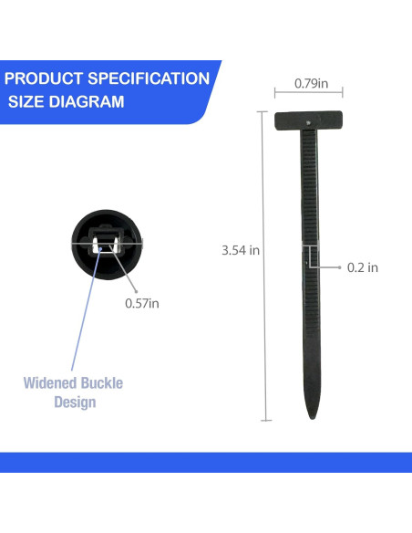 110 Hebillas de Cable Universal SHANXIWEIZHI con Bloqueo Seguro