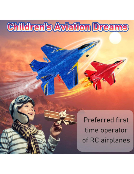 Avión RC LariRob HW33 con Giroscopio y Luces - Azul