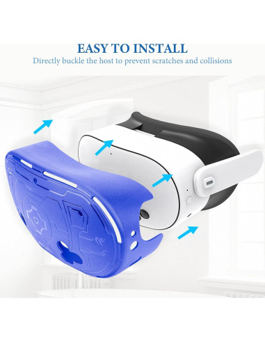Funda Protectora Geekria para Auriculares VR Meta Q3S Azul