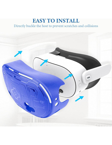 Funda Protectora Geekria para Auriculares VR Meta Q3S Azul