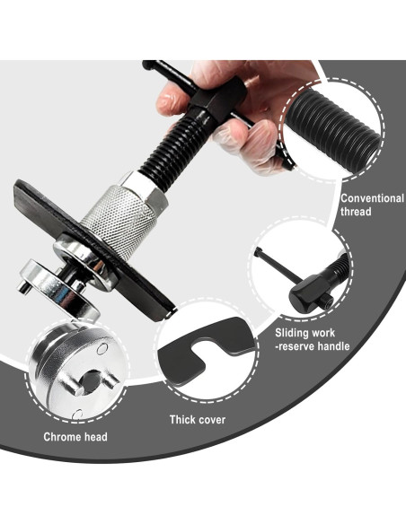 Herramienta de retroceso de pistón de freno Couslcd 6-8 cm