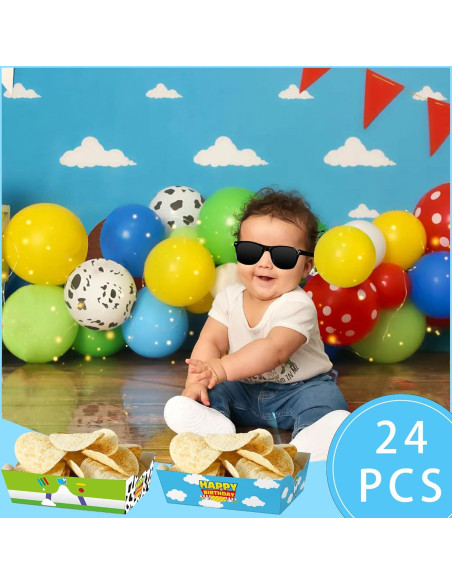 24 Bandejas de Papel Desechables Xustanina para Fiesta Temática