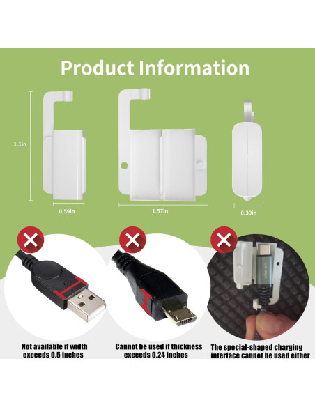 Protector de Cargador USB a Prueba de Bebés - 8 Unidades