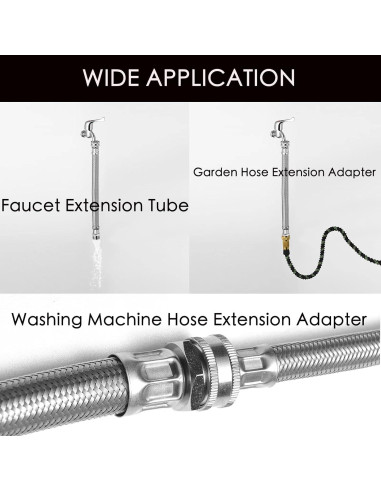 Extensor de Manguera de Jardín XUESNOF 30.48 cm Acero Inoxidable
