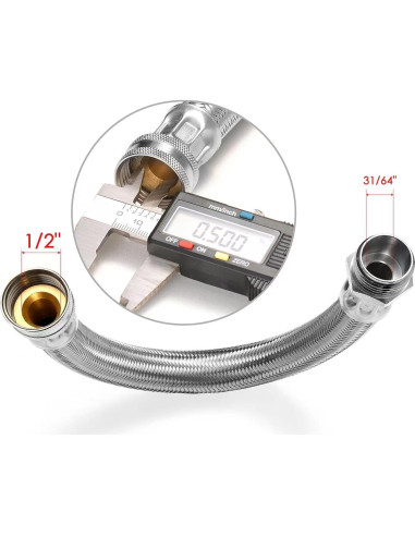Extensor de Manguera de Jardín XUESNOF 30.48 cm Acero Inoxidable