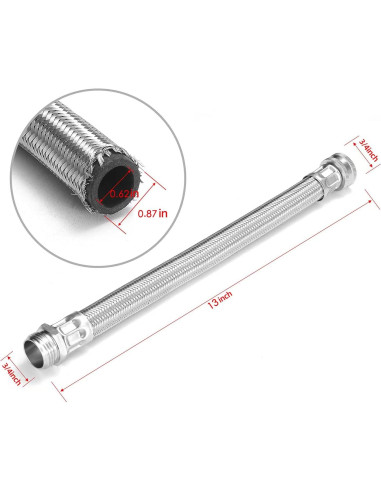 Extensor de Manguera de Jardín XUESNOF 30.48 cm Acero Inoxidable