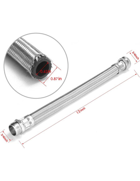 Extensor de Manguera de Jardín XUESNOF 30.48 cm Acero Inoxidable