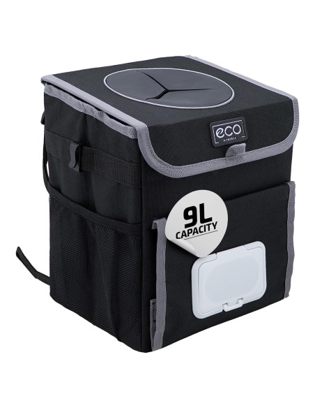 Basurero de Auto Eco Hygieia 9L Impermeable con Bolsillos