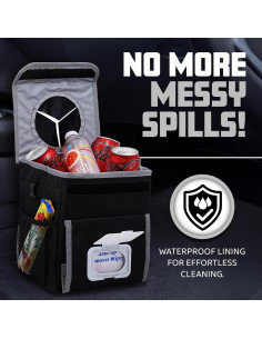 Basurero de Auto Eco Hygieia 9L Impermeable con Bolsillos 2