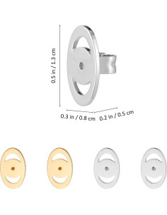 Soportes para Pendientes SHINEOFI - 2 Pares Anticaída Multicolor 2
