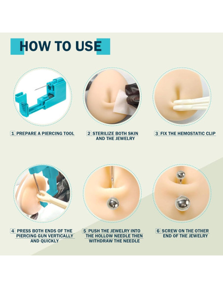 Kit de Perforación Corporal 24 Piezas Lianrunshangmao 14G 16G 20G