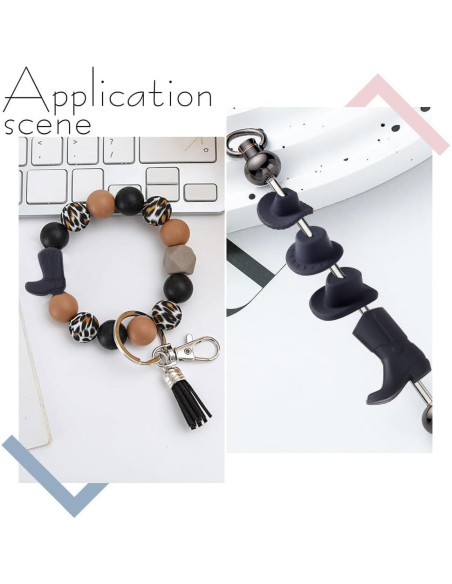 Perlas de Silicona arricraft 26 Pcs Botas y Sombreros Negros