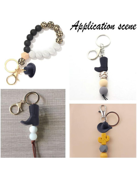 Perlas de Silicona arricraft 26 Pcs Botas y Sombreros Negros