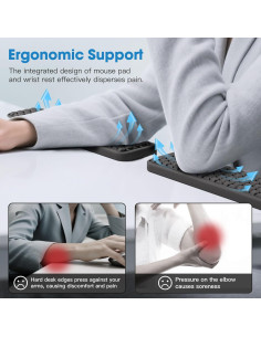 Almohadilla Ergonómica en L MEKASS para Escritorio 2 Piezas 2