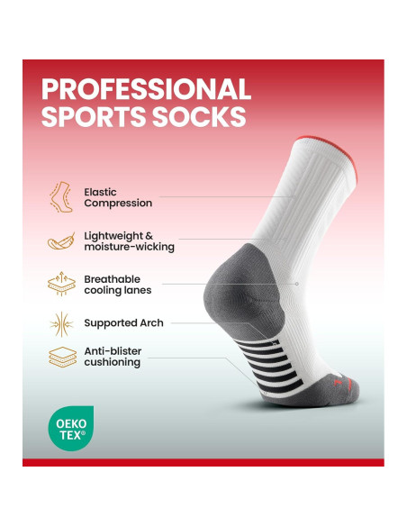 Calcetines Deportivos RUIXUE COOLMAX Unisex - Paquete de 3