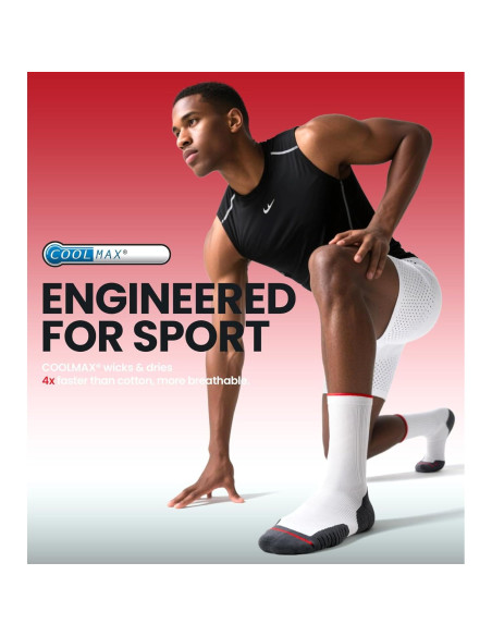 Calcetines Deportivos RUIXUE COOLMAX Unisex - Paquete de 3