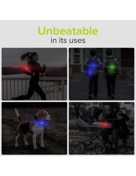 Luz de Seguridad VELMIA para Correr - Paquete de 2, Verde Neón