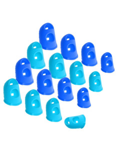 16 Dedales de Silicona Fyntave Antideslizantes Azul Aqua