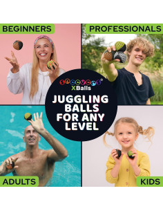 Pelotas de Malabarismo Speevers Set de 3 Mezcla de Colores 119g 2