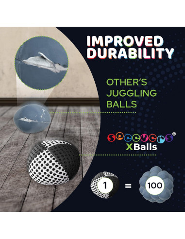 Pelotas de Malabarismo Speevers Set de 3 Mezcla de Colores 119g