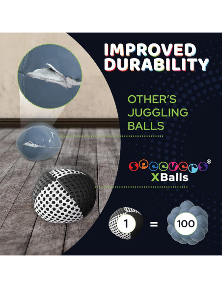 Pelotas de Malabarismo Speevers Set de 3 Mezcla de Colores 119g