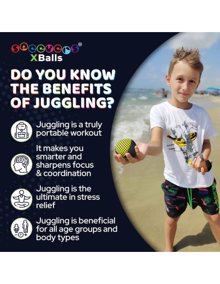 Pelotas de Malabarismo Speevers Set de 3 Mezcla de Colores 119g