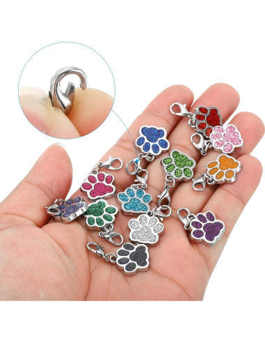 Marcadores de Puntos de Ganchillo PATIKIL - 12 Unidades Metal Rojo